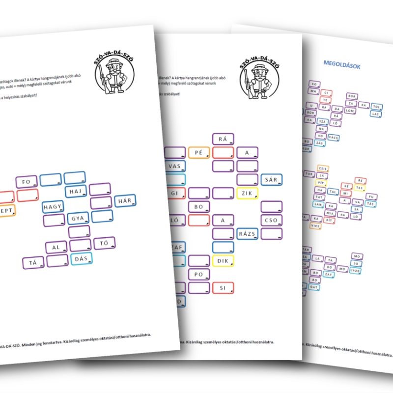 Keresztrejtvények – Gyerekeknek (PDF)